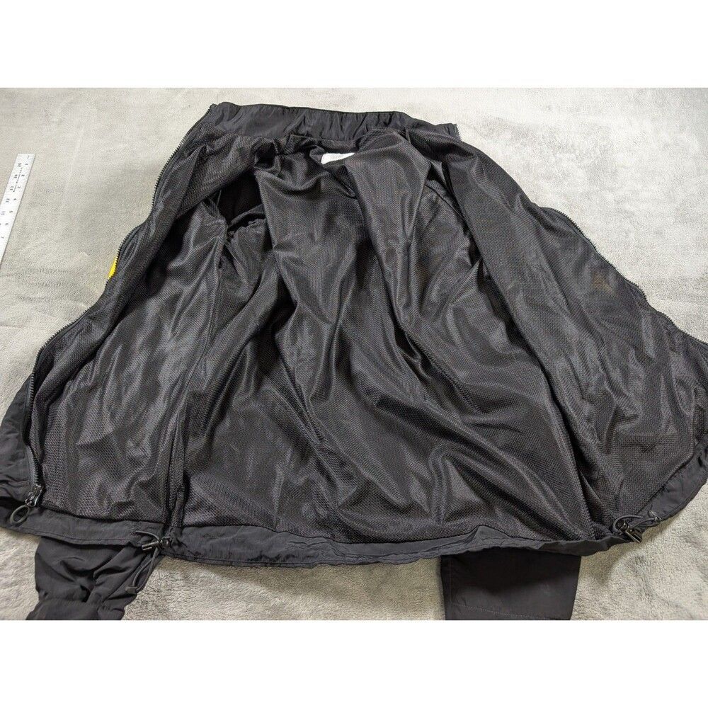 US Army PT Windbreaker Jacket Mens Womens M Black Yellow Full Zip Nylon - Picture 6 of 9